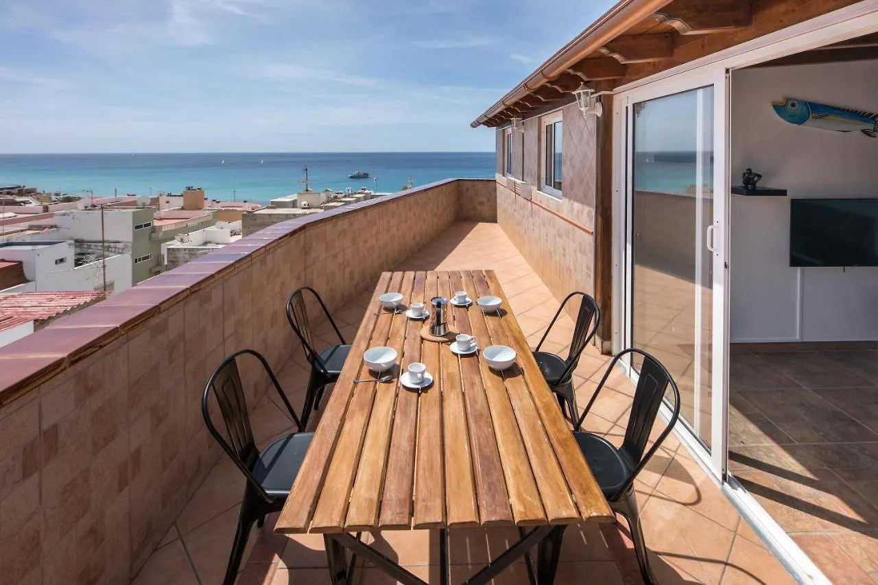 attico vista oceano e città 3 camere 2 bagni WiFi AC Morro Jable  Spagna